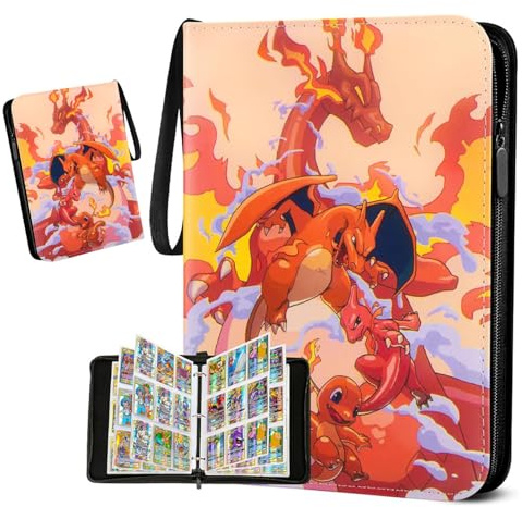 Album Cartas,50 Páginas 900 Cartas Álbum,Impermeable Transparente PU Portátil,Compatible Varias carta,Regalo para Niños