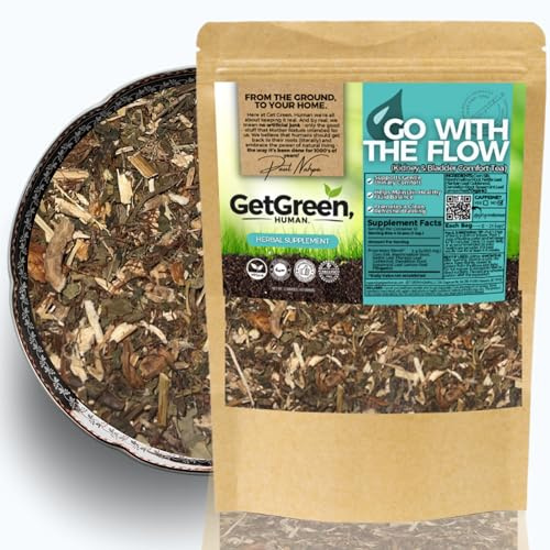 Organic Kidney & Bladder Comfort Herbal Tea with Marshmallow Root, Corn Silk & Nettle Leaf | Hydrating Loose Leaf Wellness Blend – 2 oz (57 g) | Caffeine-Free, Vegan, No Artificial Flavors | Go With The Flow by Get Green, Human