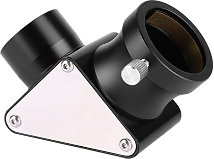 Espejo dieléctrico de 1,25 Pulgadas y 90° en Diagonal para telescopio, Prisma con Revestimiento Multicapa en Toda la Superficie, con Carcasa de aleación de Aluminio y Placa de cubi