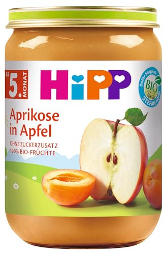HiPP Früchte Aprikose in Apfel, 6er Pack (6 x 190 g)