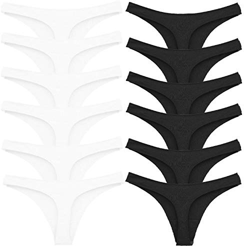 Toocool - Lot de 12 Strings en Coton pour Femme, Culotte pour Femme, String Extensible 12 Pièces, Lot Underwear String Sport Femme 368-12 [L-XL, Fantaisie 1]