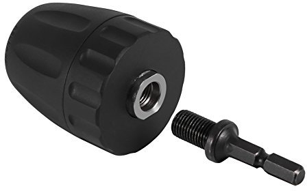 DeWin Chuck Screwdriver, Adapter Drill Bit 3/8-24UNF 0.8-10MM Keyless Drill Chuck Clip with 1/4'' Hex Shank Adapter