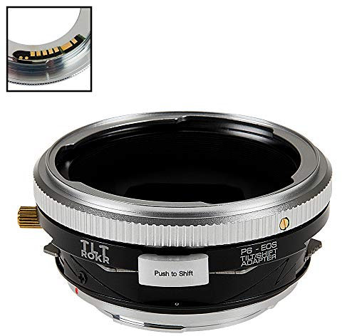 Fotodiox Pro TLT ROKR Tilt/Shift Lens Mount Adapter Compatible with Pentacon 6 (Kiev 60) Lenses on Canon EOS EF and EF-S Cameras - with Gen10 Focus Confirmation Chip