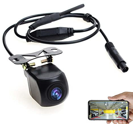 GOFORJUMP WiFi Telecamera retromarcia Telecamera retrovisiva 12V Mini Corpo Tachigrafo Impermeabile per iPhone e Android