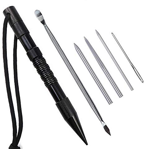 Namvo Marlin Spike con 6 agujas de coser/Fids para trabajos de Paracord o cuero Juego de FID de Paracord Costuras de Paracord y herramienta de alisado