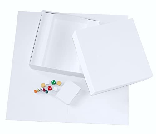 Spieltz Kreativ-Set Spiel selber basteln: Brettspiel leer (Spielbrett + Box) + Brettspiel Zubehör (Großes Blanko Brettspiel + Kreativset Weihnachten)