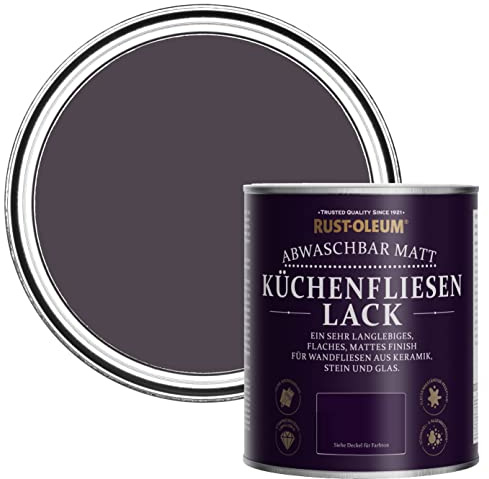 Rust-Oleum Purple water resistant Kitchen Tile Paint in Matt Finish - Grape Soda 750ml
