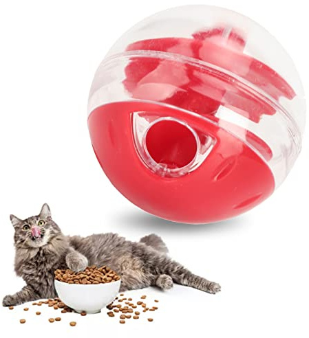 Boule De Jouet De Nourriture Qui Fuit pour Chat, Balle De Puzzle Interactive pour Animal De Compagnie, Distributeur De Friandises pour Chat