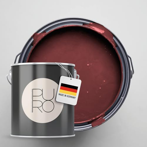Livingwalls PURO Premium Wandfarbe c2021 - Malerfarbe für Wohnräume und Arbeitszimmer mit sehr hoher Deckkraft - matte hochwertige in Rot - 5l