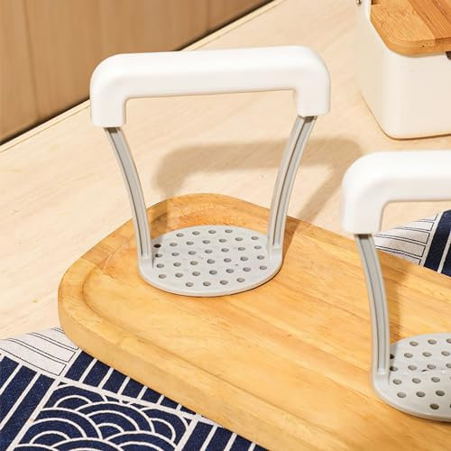 COZHYESS Potato Ricer, Potato Masher,Mash Potato Mince Masher, Food Grade Stainless Steel, Baby Food Masher with Non Slip Handle for Mashed Potatoes, Jam, Vegetables and Fruits