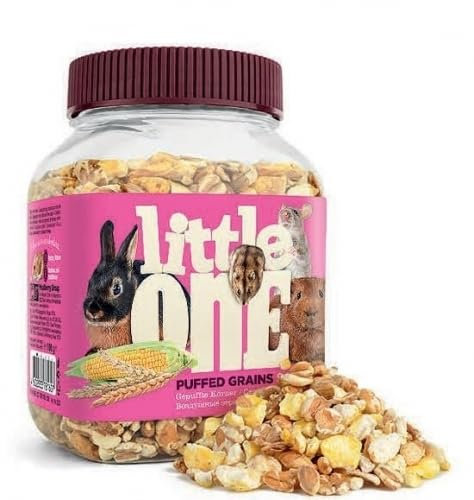 Little One Snack | Snacks für Nager | Kaninchen | Chinchillas | Degus | Meerschweinchen | 5 x 70 g (aufgeblasene Körner)
