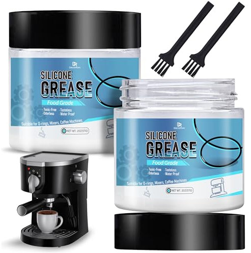 114g Silikonfett für Kaffeevollautomaten, Wasserdichtes Silikonfett Lebensmittelecht für O-Ringe, Armaturen, Dichtungen, Armaturenfet, Silicone Grease, NSF Geprüft Schmierfett für Standmixer, Filter