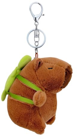 Meleager Capibara Peluche Portachiavi, Portachiavi Giocattolo, Keychain Carino, per Zaino, Giocattolo (A)