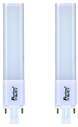 FExYinz 2 st per förpackning 2 års garanti 6,5 tum Ra 90 G23 LED-lampa 6 Watt 600 Lumen Kall vit 6000K PLS-lampa LED-kompakt glödlampa CFL Energisparande G23 LED-rörlampa