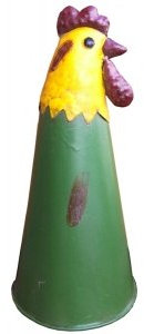 Décoration de Jardin Clôture vers connecteur Robinet en métal Peint Vert/Jaune Clôture Tabouret Robinet Vert/Jaune 22 cm de Haut