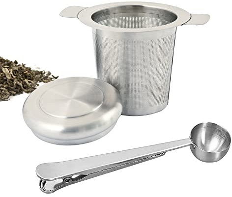 Cuillère à café bremermann avec pince de fermeture et passe-thé en acier inoxydable