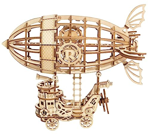 Robotime Wooden Jigsaw 3D Puzzle Blimp Model for kids over 14 or adults for Christmas, birthdays and other festive gifts, toys, collectibles.