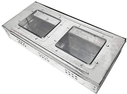 Elbe Multi-Catch Trap sólo para Ratones domésticos, una Trampa para Animales Vivos Reutilizable para Ratones pequeños, Adecuada para la Cocina, el jardín, el Garaje y Muchos más, galvanizada