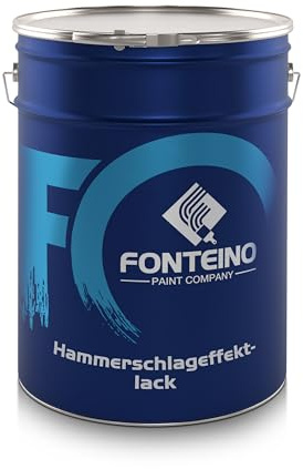 Fonteino Peinture fer extérieur effet martelé - Vernis glycéro - Haute protection métal contre la rouille - Hydrofuge - Gris clair 2,5L