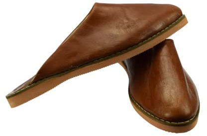Gartiam - Babouche 100% piel sólida y cómoda para hombre y mujer para casa o al aire libre - Tradicional hecho a mano