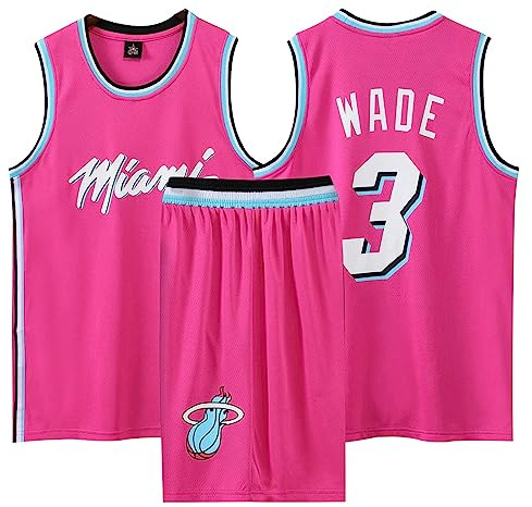 2 Teiliges Kinder/Erwachsener Basketball Set,Kinder/Erwachsener ärmelloses Atmungsaktives Basketball Shorts und T-Shirt 3# Kinder/Erwachsener Basketball Jersey & Basketball Shorts Rosa XXL