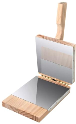 DEARMAMY Molde De Madera Para Prensar Masa De Dumplings Y Raviolis Herramienta Manual Para Envolturas De Bola De Masa Accesorios De Cocina 10.74X8.03X5.70In