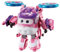 Super Wings Transformations-Flugzeug Supercharged Dizzy, ca. 12,7 cm große Spiel-Figur für Kinder, Spielzeug-Flugzeug und Roboterfigur für 3+ Jahre Alten Jungen Mädchen, Rosa