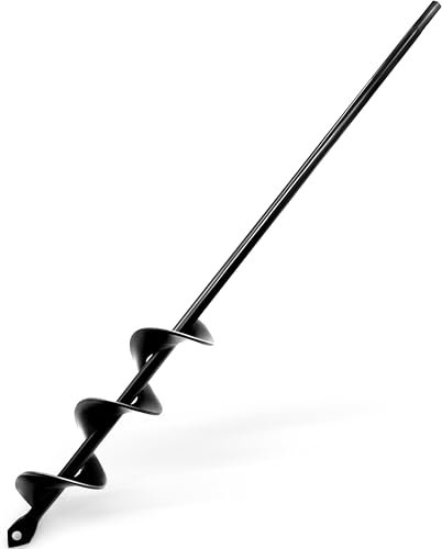 4x42cm Erdbohrer für Bohrmaschine,Pflanzbohrer für Akkuschrauber,Grabungswerkzeug zum Pflanzen,Schwerlast Blume Pflanzgefäße Schnecke zum Löcher Graben,Erdbohrer für Zaunpfosten