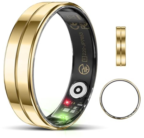 Emerhome Bague de santé intelligente pour homme et femme, anneau de fitness étanche, traqueur d'activité pour suivi d'activité, suivi du sommeil, sans frais d'abonnement, bague intelligente pour iOS
