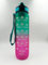 Genérico Botella de Agua con Marcador, 900 ml, Gradiente, sin BPA (verde-rosa)