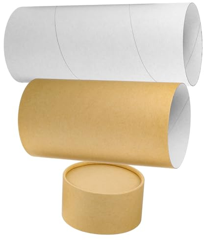 NUOBESTY Urne Funéraire pour Animaux de Compagnie Boîte à Cendres en Papier Kraft Beige, Diamètre 10 Cm X 26 Cm, Tube de Dispersion Étanche pour Chien et Chat, Urne Commémorative Portable
