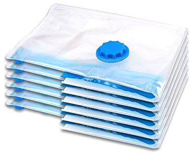 Schramm® 6 Stück Vakuumbeutel Aufbewahrungsbeutel 6er Pack 40x60cm Verstauungsbeutel Vakuum Beutel Kleiderbeutel