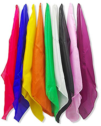 Enjoyer Magisk silkesnäsduk trollkarl jonglerande halsduk färgbyte halsdukar magiska tricks scen magisk rekvisita klassisk magi leksaker prylar 5 st (15 x 15 cm)