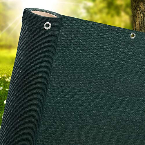 Pro-Tec 220gsm Privacy Netting Garden Screening Balcony Screen Fence Nett Wndbreak Fencing 95 Percent Shade Net Green 2m x 5m