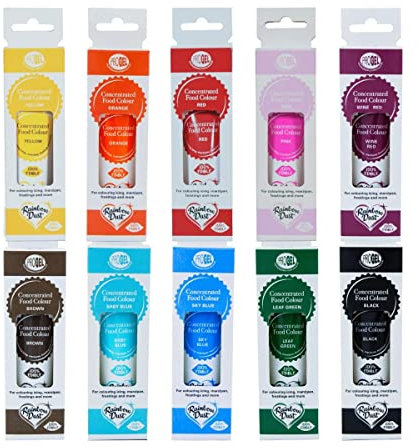 Rainbow Dust ProGel Professionelle Lebensmittelfarbe Gelfarbe - Lieblingsfarben 10 Farben