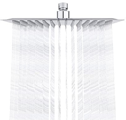 GRIFEMA COMPLENTOS-G833 | Eckig Kopfbrause aus Edelstahl | SPA Regenbrause, 250 X 250mm | Einbau Duschköpfe, 10 Zoll, Chrom