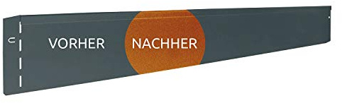 bellissa 10 pièce Bordure de Jardin & pelouse CORTEN en métal - 91011 - Acier corten Brillant - 118 x 13 cm, Longueur d'utilisation 11,5 m - avec Technique d'assemblage brevetée…