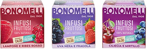 Testpkaet Bonomelli Infusi Fruttosi Infusion 3 Packung mit 10 Filtern 100% natürliche Inhaltsstoffe
