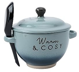 CGB Giftware | Snuggle Season 'Warm & Cosy' Soup Bowl with Spoon | Gift Boxed | Autumn | 350ml Capacity | GB07156