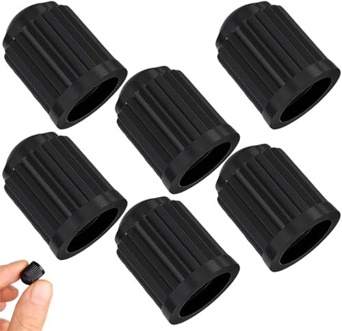 6Pcs Tyre Valve Caps, Dust Caps for Car Tyres, with O Seal Ring, Plastic Dust Valve Covers, for Cars, Bikes, Motorcycles, Trucks(Black)