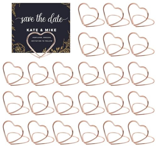 24 Stück Tischkartenhalter, Tischnummernhalter Hochzeit Kartenhalter KleineTischkartenhalter Tischkartenhalter Hochzeit Sitzkartenhalter, Tischkarten Fotohalter für Hochzeit Restaurant Party Büro