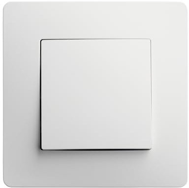 Debflex - Caly - Interrupteur Poussoir - Interrupteur Mural pour Commande d'Éclairage à Plusieurs Points De Contrôle - Commande Complète - ABS - Pose Encastrée - Blanc - 85 x 85 x 33 mm