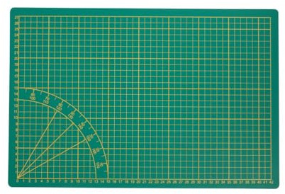 Base de Corte A3 45x30cm Doble Cara Autocicatrizante para Scrapbooking, Patchwork, Costura y Manualidades – Alfombrilla Autorregenerable de 3 Capas para Escritorio, Verde