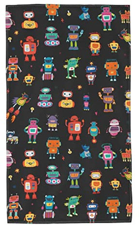 Shower Towels Funny Robots Face Cloths Soft Wash Cloths Premium Towel For Gym Bathroom Hair 40X70Cm