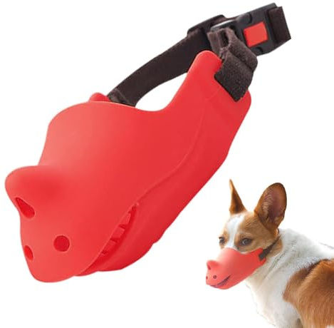 Bocca per cani da abbaiare, bocca del cane, per mordere, maschera per animali domestici, in silicone, senza maschera di corteccia, comoda copertura per bocca regolabile, per cuocere il morso