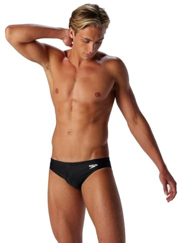 Speedo Men's Solar Brief | Summer Style | Beach Wear | 5cm Coverage Swimwear, Black, 32