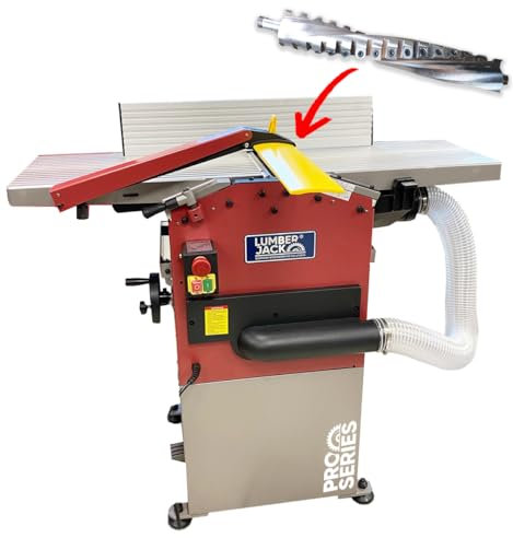 LUMBER JACK PRO Series Helical Planer Thicknesser 305mm 12 230V 1800W, Cutter Block, Dust Extraction & Wheel Kit