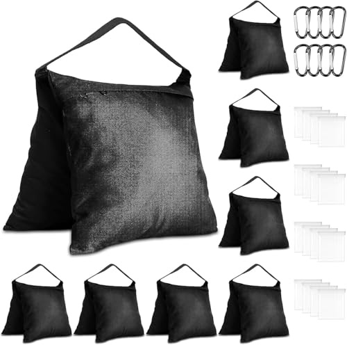 Pack of 8 Sandbags for Tripod Photography, Durable Sandbags for Video Studios and Garden, Sandbags