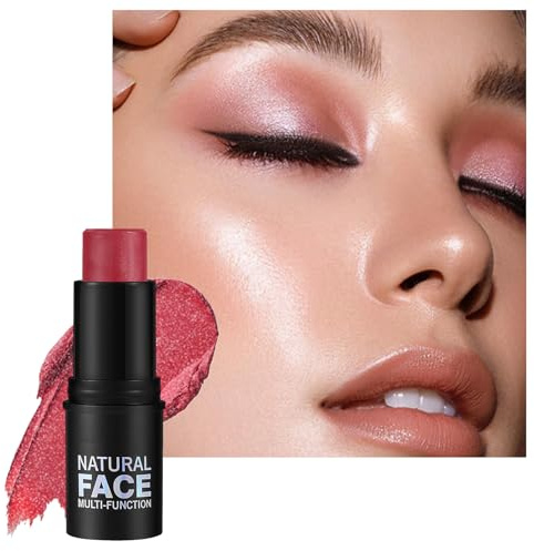 Blush Stick Cheeks Shimmer Blusher for Mature Skin - QUARTZ ROSE - Waterproof Long-Lasting Rose Gold Versatile Blushers Face Cream Blush, Long-wearing Creamy Texture Non-sticky 1 Pcs