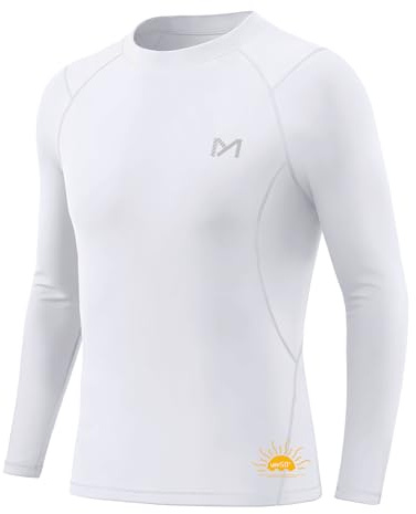 MEETYOO Kompressionsshirts Jungen, Rash Guard Sportshirt UPF50+ Funktionsshirt Kinder UV Shirt Langarm & Kurzarm, Atmungsaktives Schnelltrocknendes Unterziehshirt Fußball